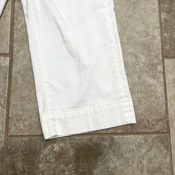 Chico's Trouser Crop White Denim Wide Leg Pants Size 14 / 2.5 - Picture 11 of 11